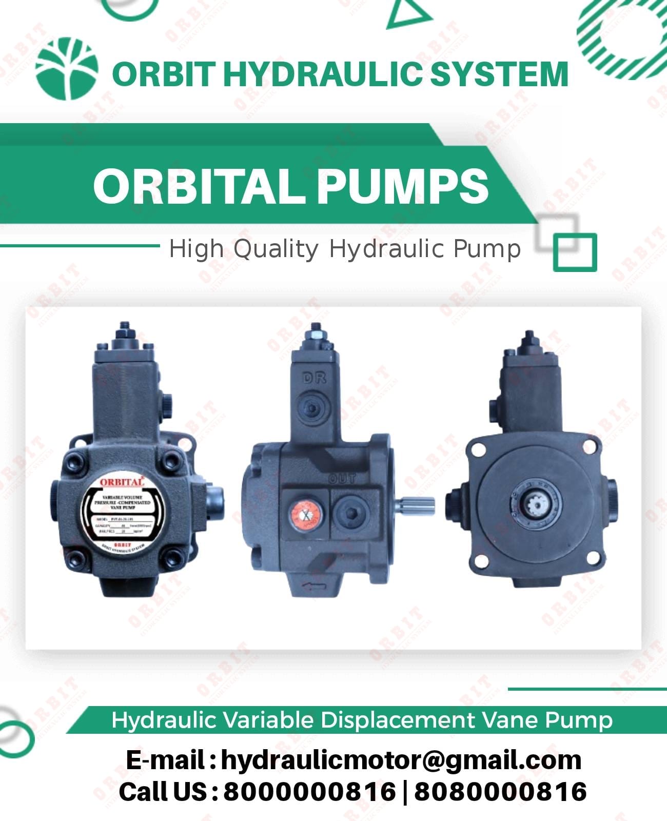 PVF PVDF VP5F VP6F Anson Make Hydraulic Pump Manufacturers in India PVF-40-55-11 Anson Hydraulic Variable Vane Pump